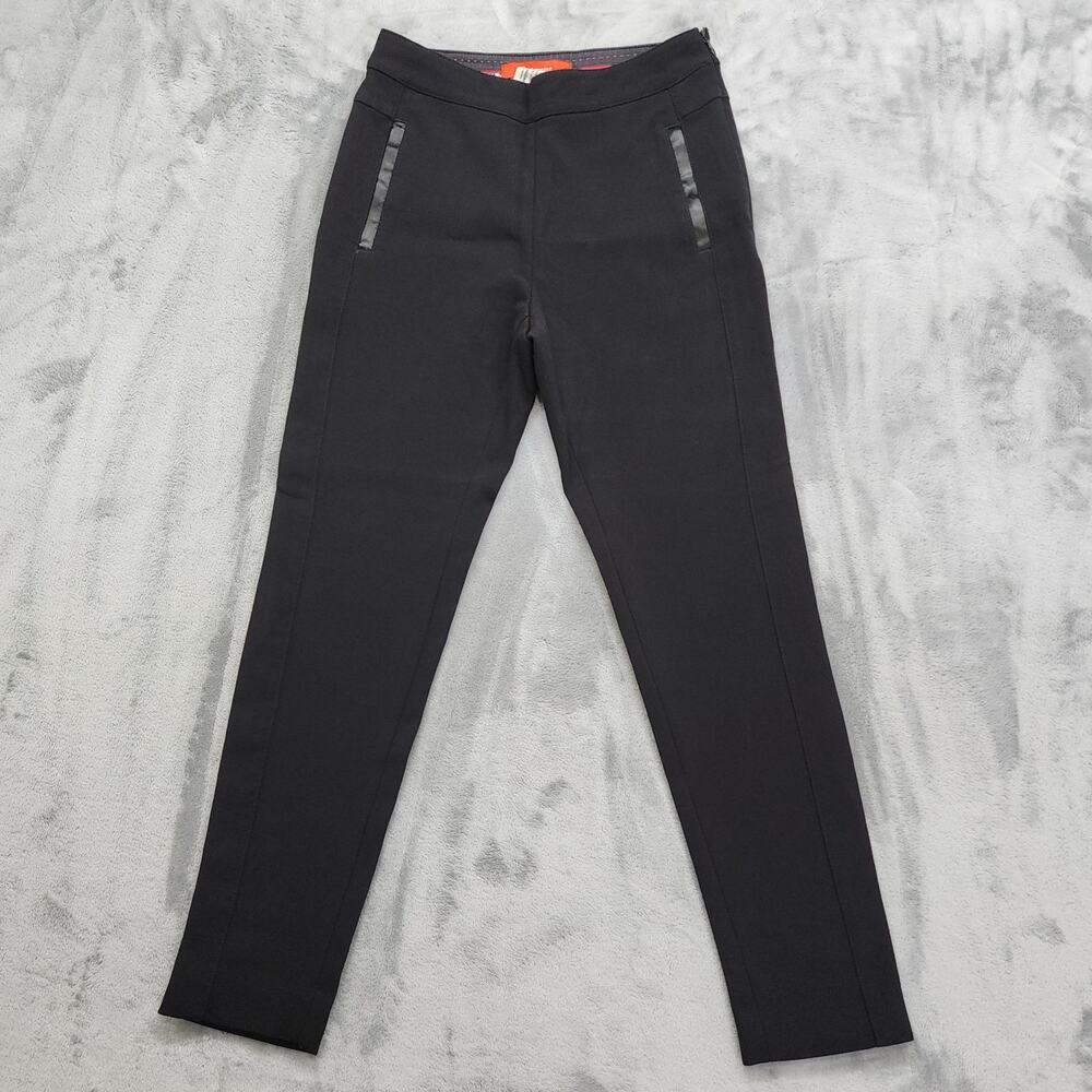 Anthropologie Cartonnier Pants‎ Womens 4 Black High Rise Skinny Ponte Side Zip